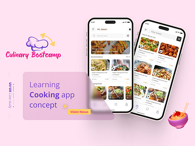 Culinary Mobile App UI UX Design app app design branding graphic design logo mobile app design ui ux desin ux design wireframing