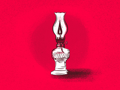 Kerosene Lamp drawing flame illustration kerosene lamp light procreate retro texture