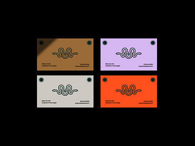 SS Plant Shop Identity Business Card artisan branding business card design geometric gold graphic design icon illustration logo mark orange pink plant shop snake store vintage
