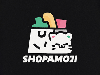 Shopamoji branding cute design doodle graphic design illustration japanese kawaii kitty logo logo logotype shop shopamoji sleep cat ui zzz