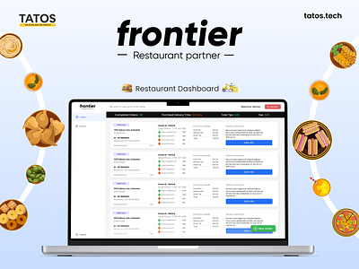 Frontier Restaurant Dashboard UI dashboard design figma graphic design template ui uiux design ux