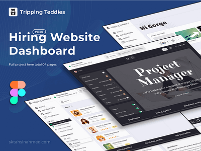 Hiring Website Dash Board Design adobe xd app design branding design figma graphic design landing page landing page design ui uiux ux web design
