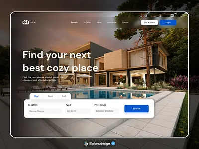 Real Estate Website UI/UX airbnb apartment building buy house clean design homepage minimal property property management real estate real estate agency realtor rent house residence ui design ui ux web web design website design