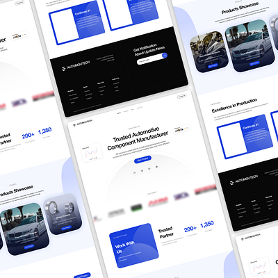 Automotive Component Manufacture Company Profile Website Design automotive branding design landing page ui ui design user interface web builder web designer website design