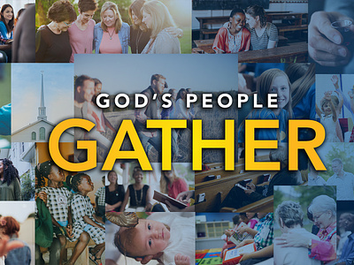 God's People Gather church media church slides graphic design sermon resources