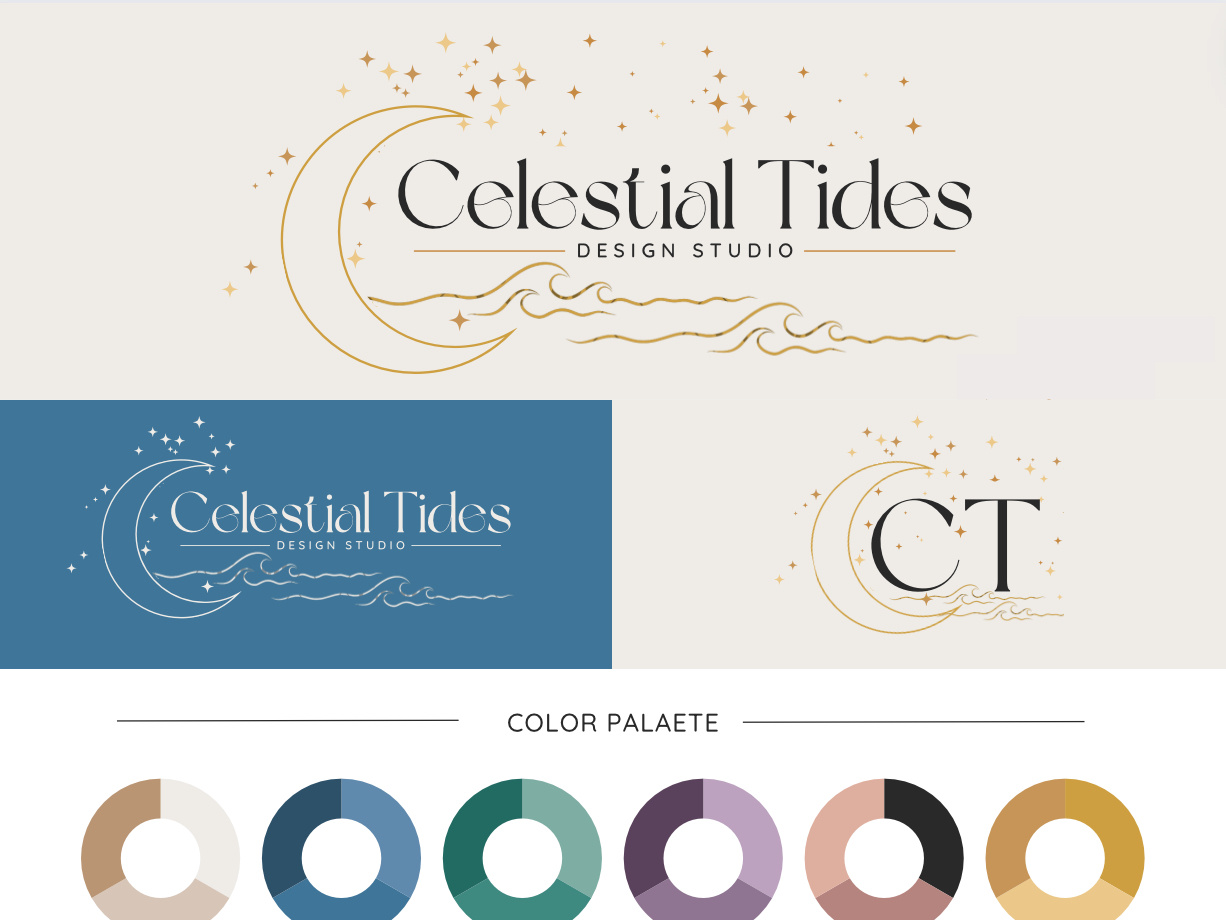 Celestial Tides Branding by Shelley McKibben on Dribbble