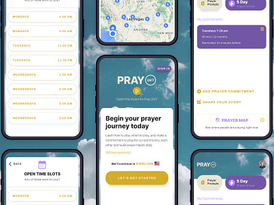 Pray 24/7 branding church design graphic design interactive design mobile mobile web pray prayer rounded corners sign up ui user experience user interface ux web