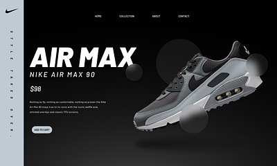 AIR MAX 3d animation branding graphic design landing page ui web design