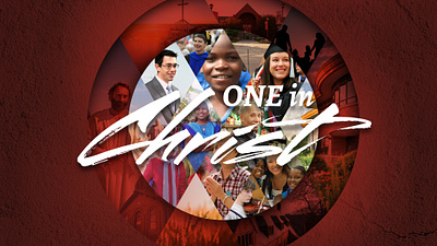 One in Christ: Synod Convention 2015 branding church media church slides events graphic design logo