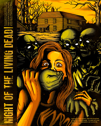 Night of The Living Dead. adobe art artist design graphic design illustatrion art illustration illustrator procreate typography vector