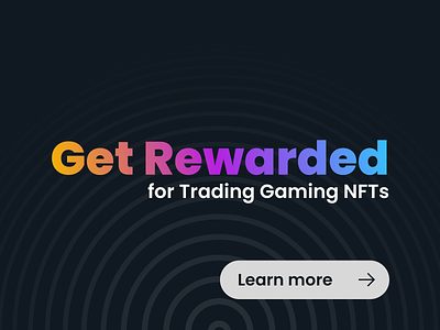Ad banner: Trading Gaming NFTs ad banner darkmode nfts ui