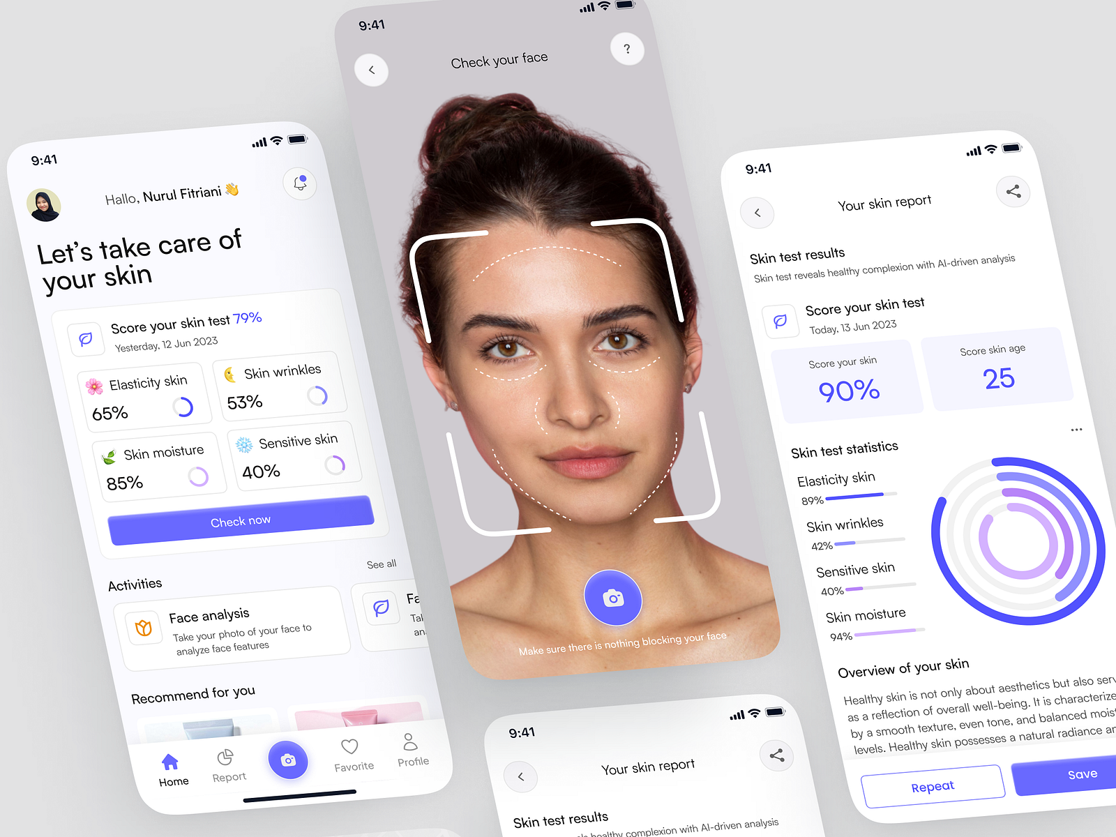 AI Mobile App Skin Test by Nurul Fitriani 🌻 for Caraka on Dribbble