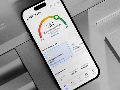 Credit Score Check account app bank banking clean credit check credit score cripto finance finance app fintech interaction management mobile modern product design ui ux wallet