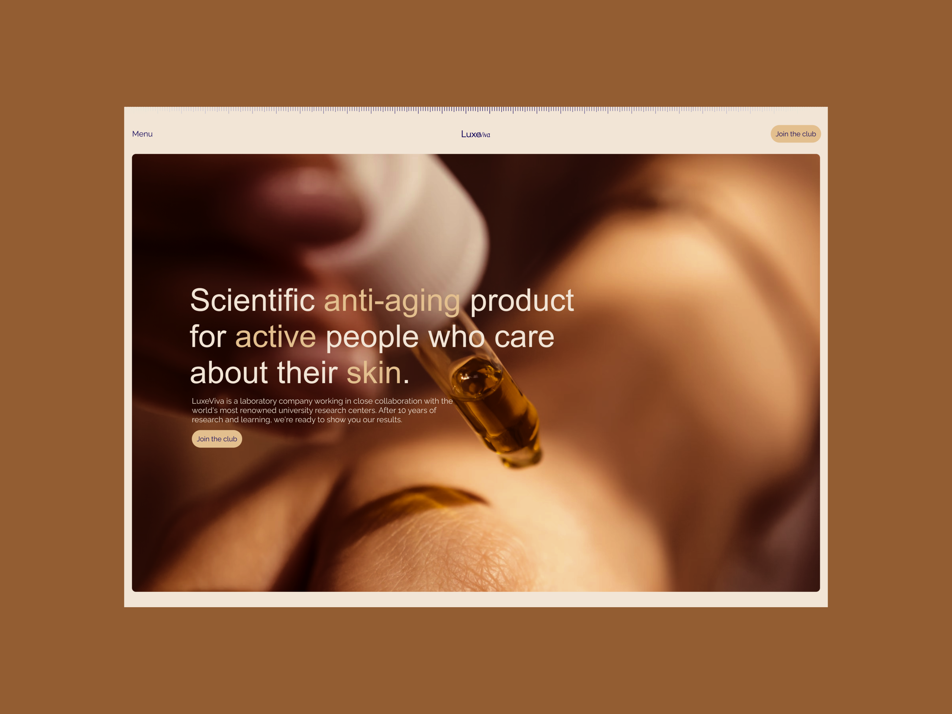 Example of LuxeViva - Landing Page