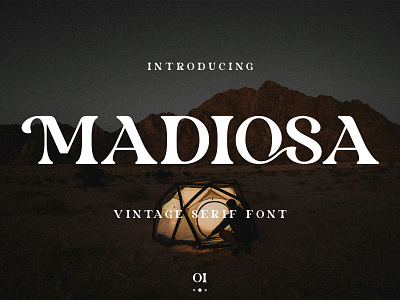 Madiosa – Vintage Serif Font design display fashion font ligature lowercase regular retro serif typeface typography uppercase vintage