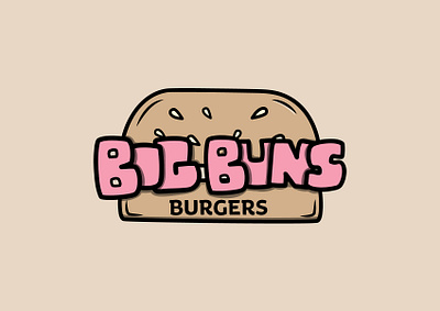 Burger Joint Logo "Big Buns" branding dailylogochallenge design graphic design illustration logo typography vector