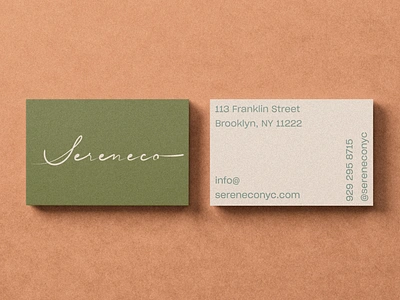 Sereneco brand brand identity branding business card design graphic design hand drawn identity logo mark restaurant typography wordmark