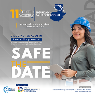 Línea Gráfica 11° Expo Congreso de Seguridad y Salud Ocupacional branding graphic design