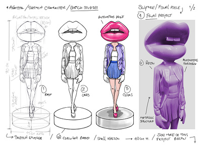 AGATHA - Original Character design* /Sketch studies- Scroll down character design illustration product design sculpture sketch studies wip