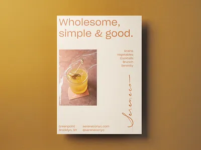 Sereneco advertisement brand branding design graphic design hand drawn identity illustration logo mark restaurant