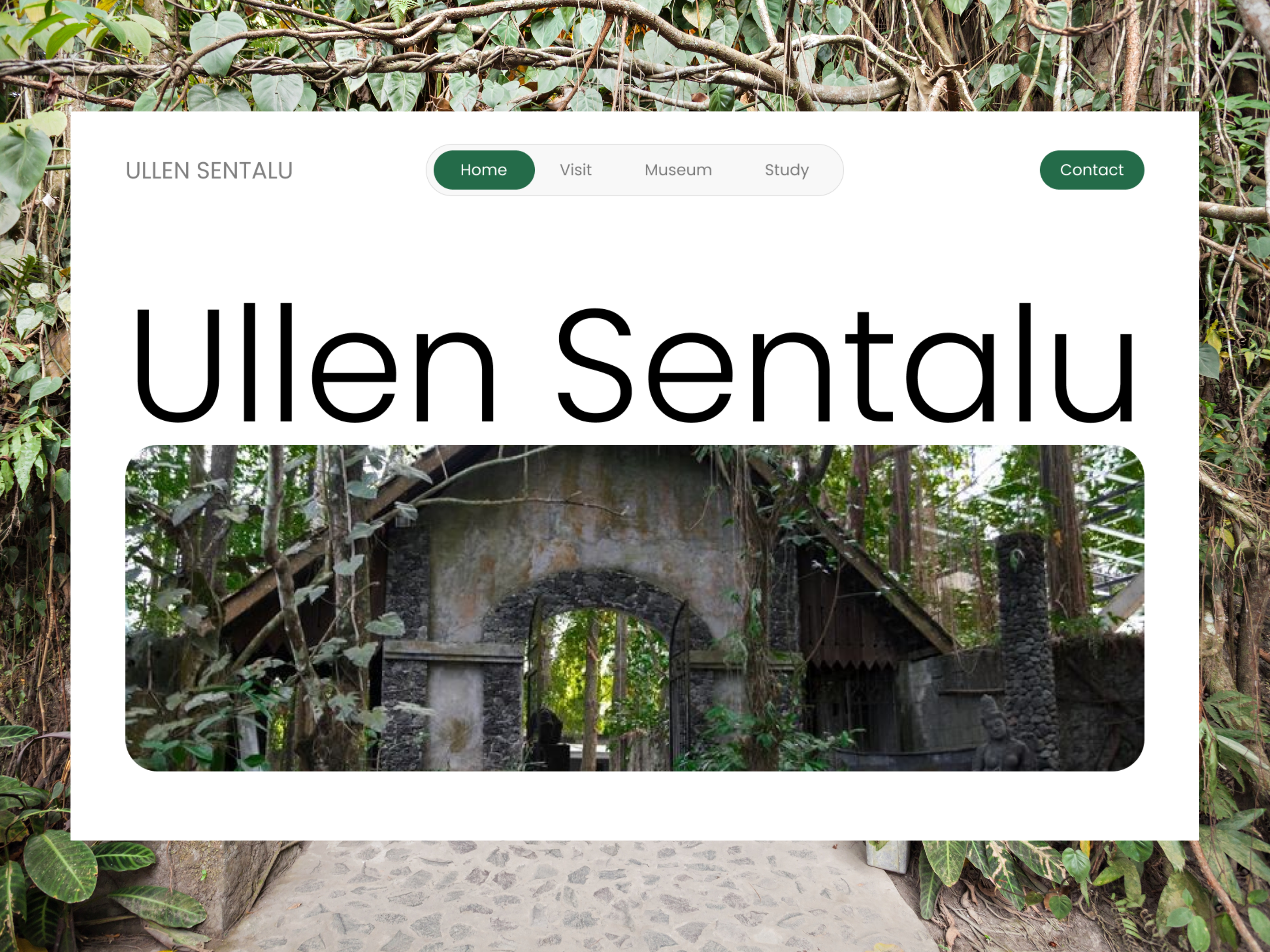 Ullen Sentalu - Hero Section branding design desktop hero page hero section landing page landing page design museum museum landing page museum website page ui ui design uidesign uitrends uiux uiuxdesign uiuxtrend uiuxtrends website