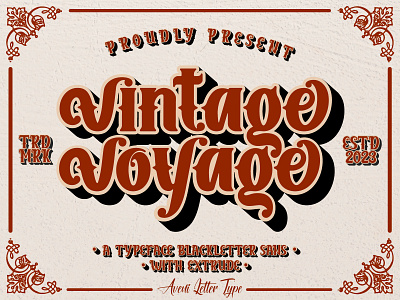 Example of Vintage Voyage | Display Serif Font