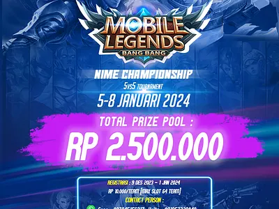 Nimenation Mobile Legend Tournament Poster game gfx graphic design mobile legends poster tournament