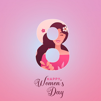 Happy Women's Day Post branding design graphic design illustration illustrator logo photoshop social media post womens day