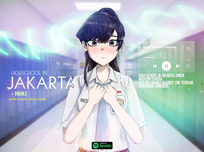Komi-san GFX - Highschool in Jakarta anime gfx poster