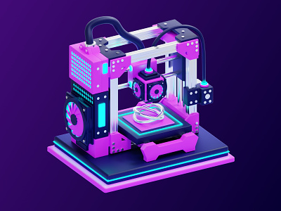 3D Printer 3d 3d icon 3d printer 3d printer icon dribbble future tech technology