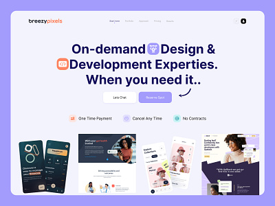 User Interface Design For BreezyPixels creative design figma graphic design ui uiux ux website