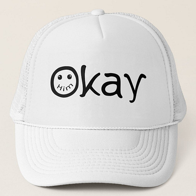 Zazzle Shop Design branding cap design good graphic design graphic designer hat headgear himokay illustration okay smile vector zazzlemade