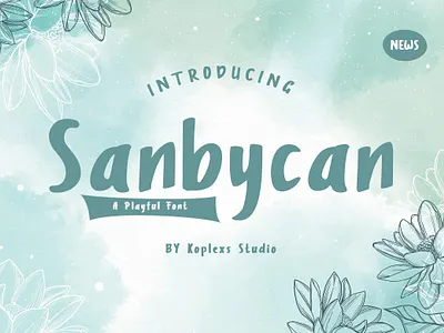 Sanbycan - Playful Display Font cursive font cute font display display font fancy font fonts handwritten illustration playfull typeface