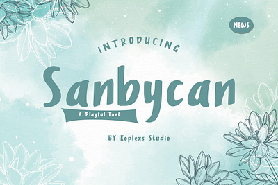 Sanbycan - Playful Display Font cursive font cute font display display font fancy font fonts handwritten illustration playfull typeface