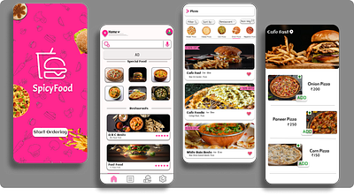Food App UI Design graphic design ui