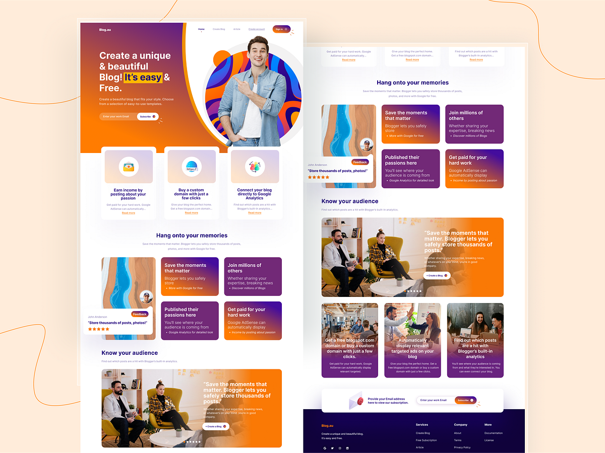 Blog Website UI - UX Design by Saumil Digital on Dribbble