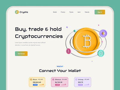 Buy, Sell & Trade Cryptocurrency Website cryptodesign graphicdesign homepage design u ui uiux webdesign