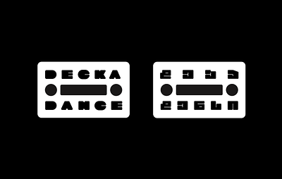 logo for DECKADANCE alphabet branding casette design georgian logo tape typography