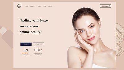 Landing page branding design ui website