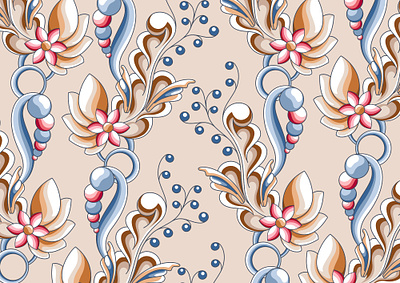 Gentle Delicate Vector Pattern blue cute delicate pattern doodle floral floral pattern flowers gentle gentle pattern illustration pattern patternmaker pink vector
