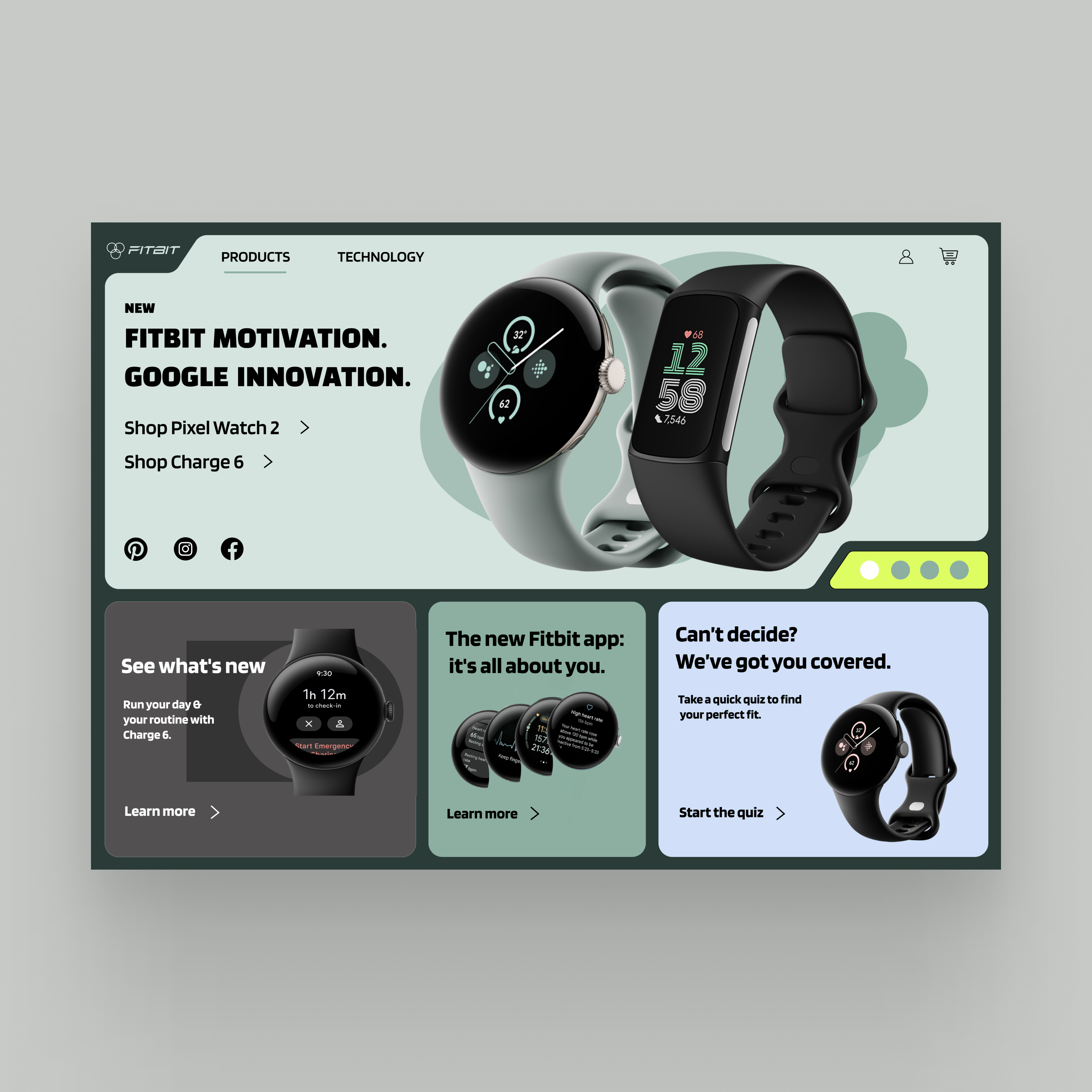 FITBIT WEBSITE REDESIGN agency branding design graphic design illustration landing page motion graphics new work online shop redesign ui web design website