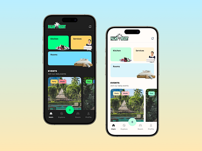 Palms Resort (App design) app appdesign apps concept desig digital hotel hotel app hotelapp most popular product design top trend ui ux uxui web webdesign