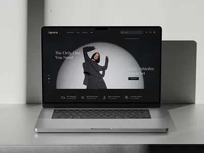 Signora - Fashion Web Store Design branding cloth dark dark ui ecommerce fashion fashion store landing page marketplace minimalist online shop product responsive website shop shopping style ui ux web design web inspiration web store