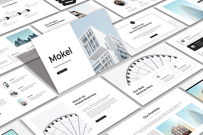 Mokel - Business Pitch Deck Presentation Template branding business design google slide graphic design illustration keynote logo pitch deck powerpoint ppt pptx presentation template typography ui ux vector