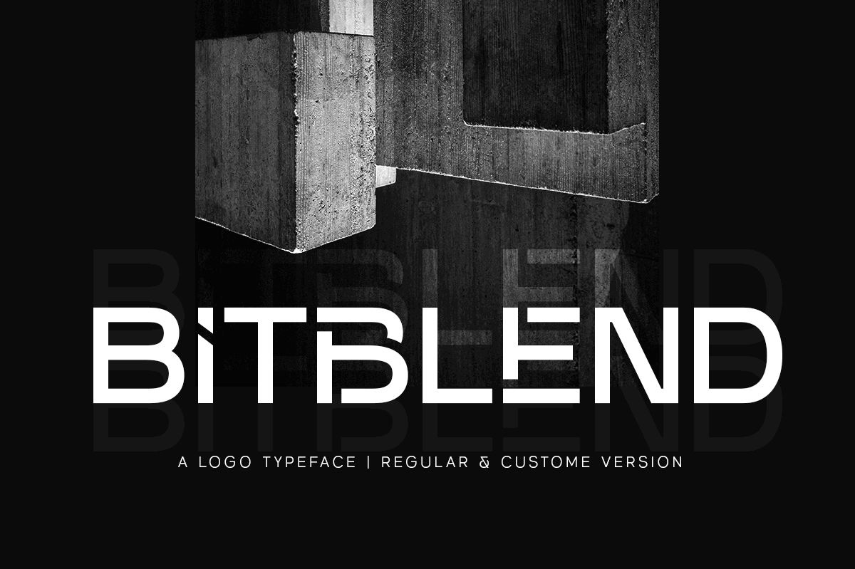 Bitblend Logo Typeface modern font