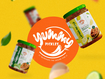 Yummy Pickle Package Design 3d branding graphic design logo