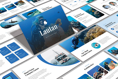 Lautan - Marine Presentation Template branding design google slide graphic design illustration keynote logo marine ocean powerpoint ppt pptx presentation template typography ui ux vector