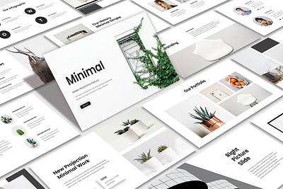 Minimal Presentation Template branding clean design google slide graphic design illustration keynote logo minimal powerpoint ppt pptx presentation simple template typography ui ux vector