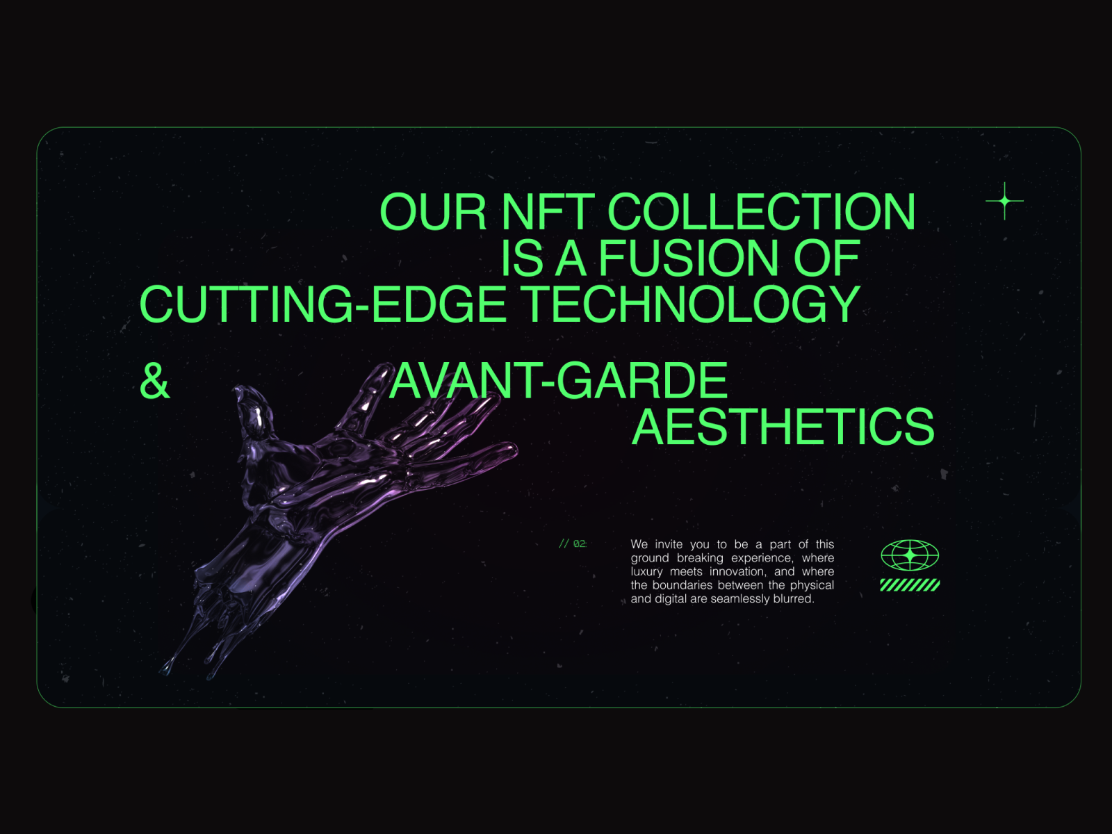 Landing page/NFT/SYNTHx8 animation design landing landing page motion motion design motion website nft nft 2024 nft web design nft web site ui uiux uxui vvarvanskyi web design web design 2024 website