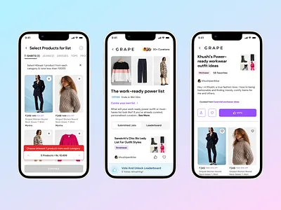 Mobile app to curate fashion collections for your next shopping brands